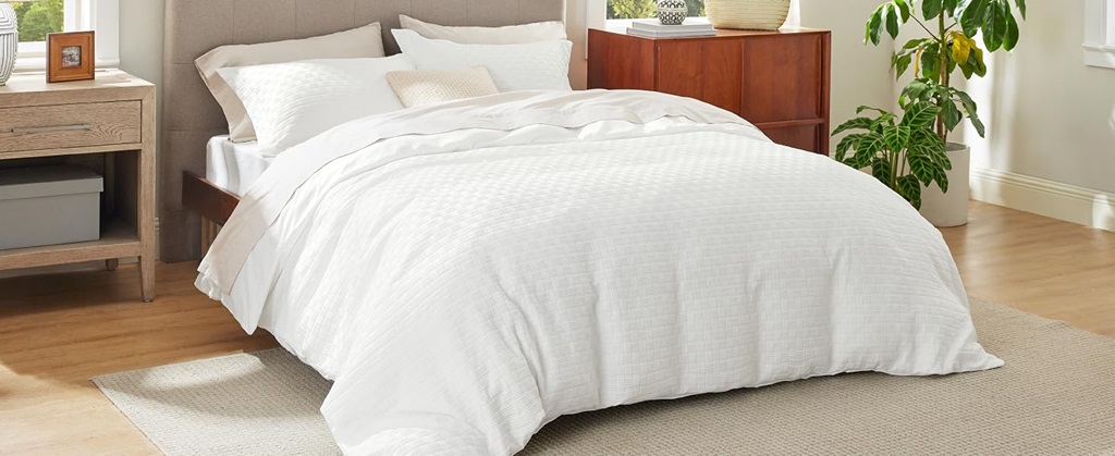 Horrockses 3D Lattice Weave Duvet Cover