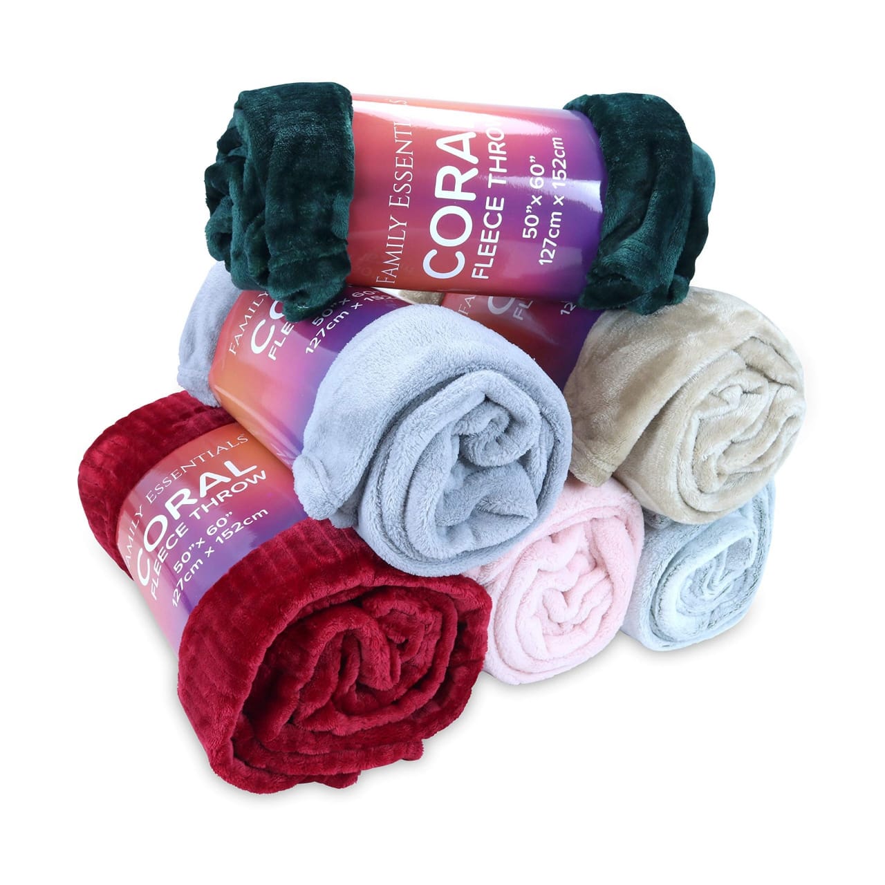 Coral Fleece Throw